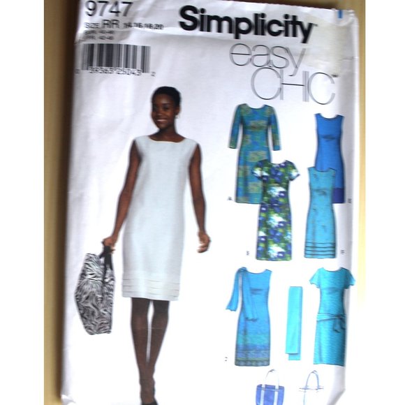 Simplicity Other - UNCUT Simplicity 9747 sewing pattern easy chic DRESS BAG SCARF from 2001